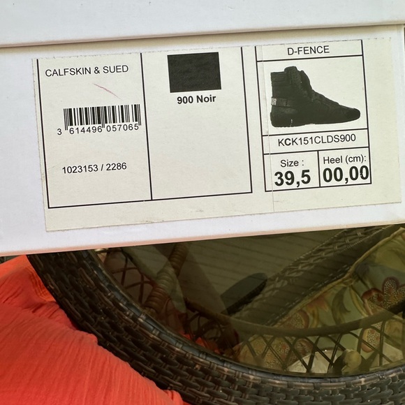 Dior calfskin and suede high top sneakers black size 39.5 - Picture 3 of 7